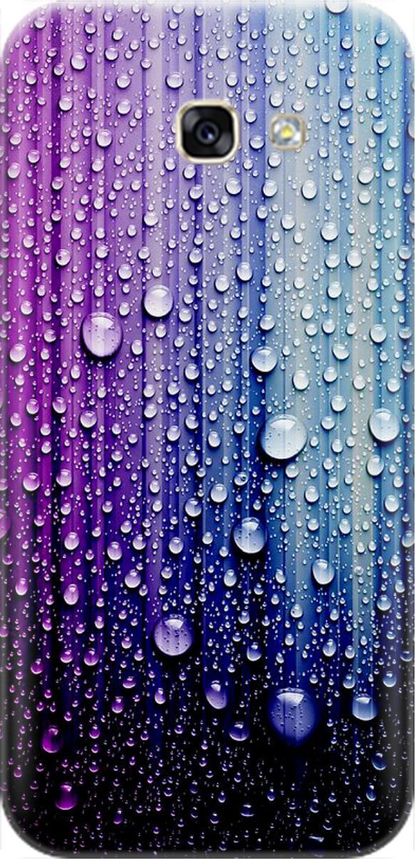 

Чехол на Samsung Galaxy A5 (2017) с принтом "Капли на голубом", Голубой;фиолетовый, 1538