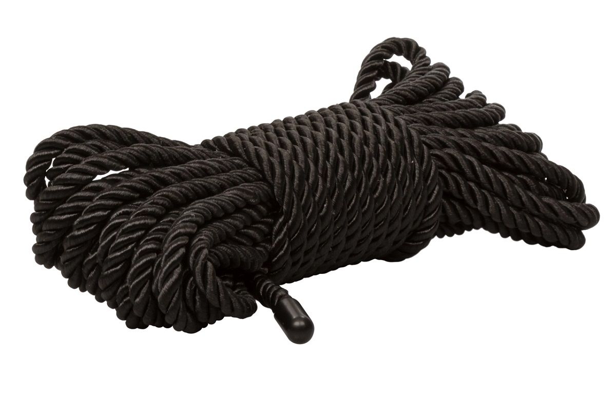 Черная веревка California Exotic Novelties для бондажа BDSM Rope 10 м