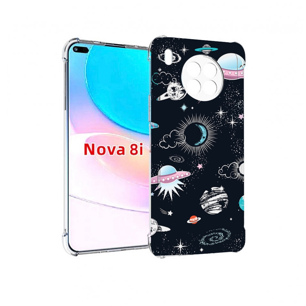

Чехол бампер MyPads космос-мини-картинки для Huawei Nova 8i, Прозрачный, Tocco