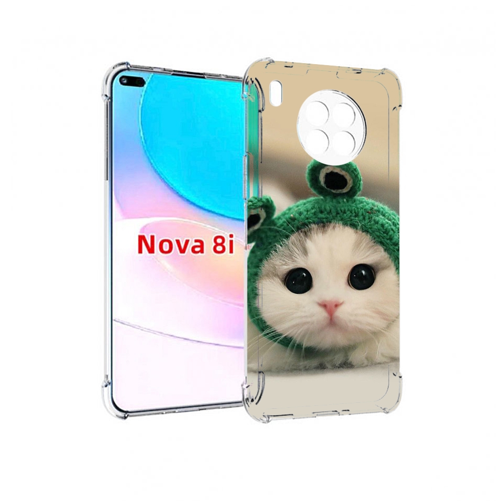 

Чехол бампер MyPads кот-лягушка детский для Huawei Nova 8i, Прозрачный, Tocco