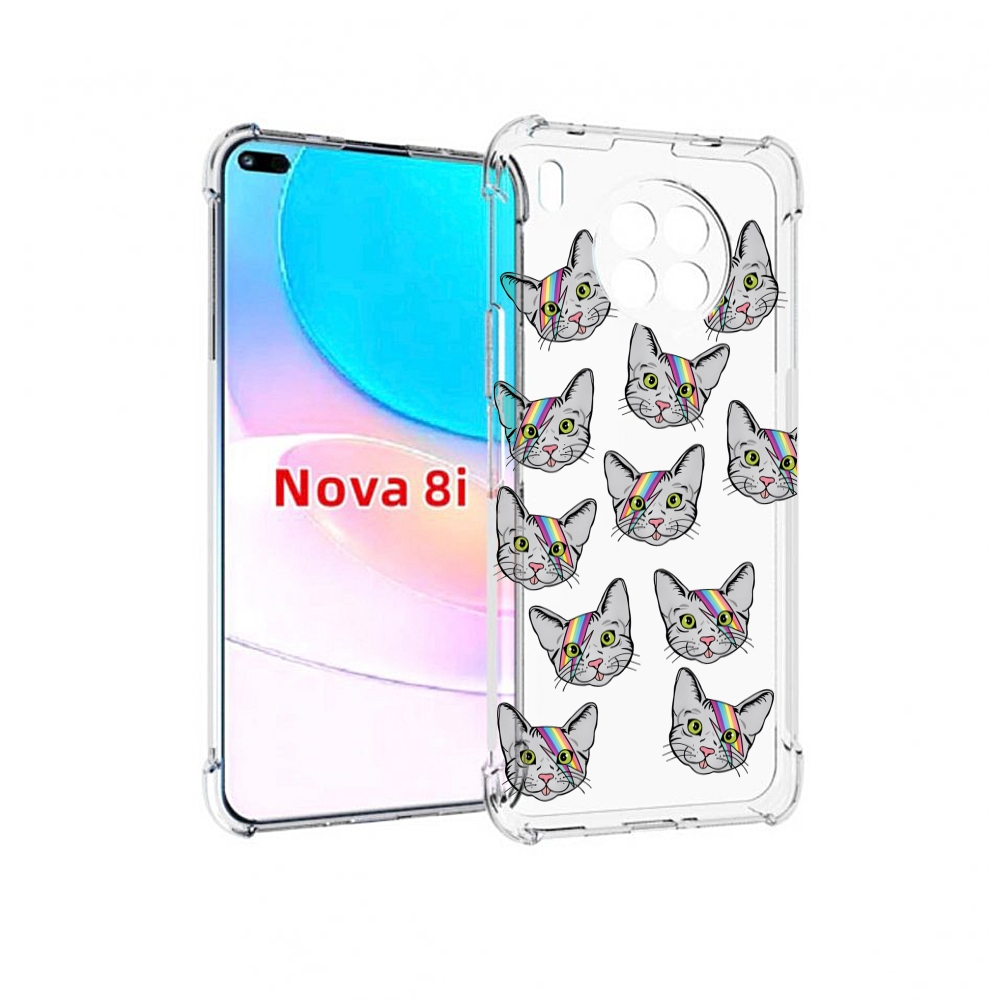 

Чехол бампер MyPads кот-с-молнией-на-лбу для Huawei Nova 8i, Прозрачный, Tocco