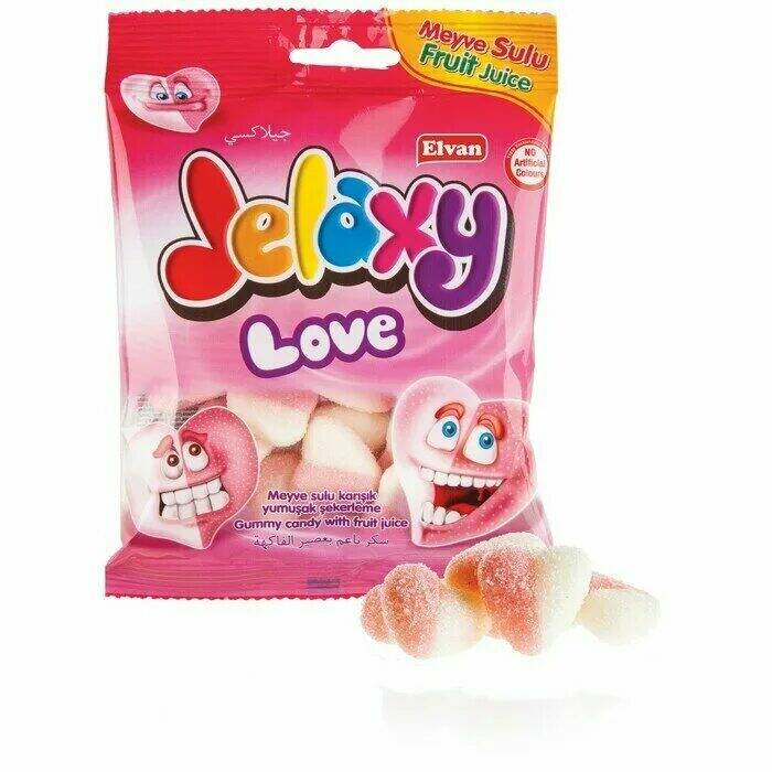

Мармелад жевательный Jelaxy Love сердечки кисло-сладкие, 80 г