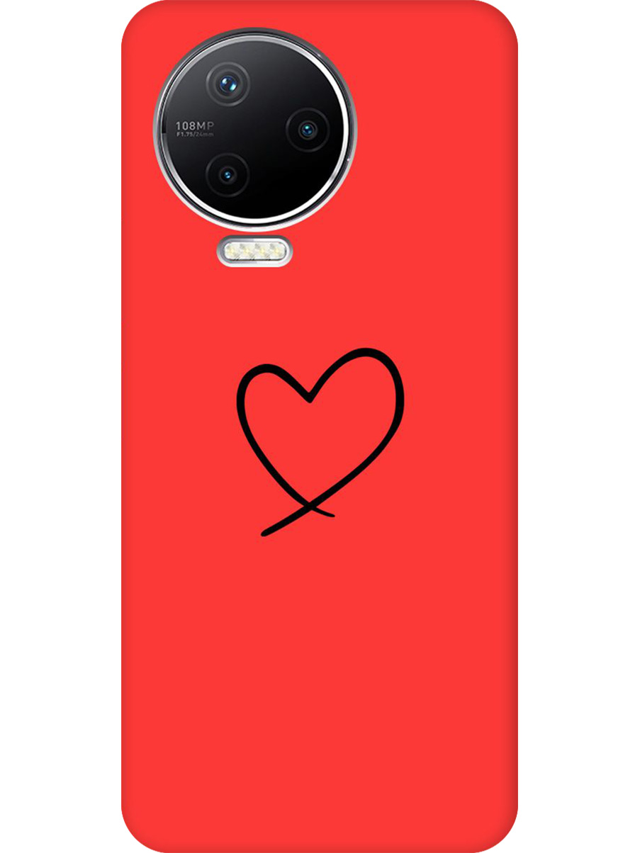 

Силиконовый чехол на Infinix Note 12 Pro с принтом "Сердце" матовый красный, Красный;прозрачный;черный, 762092772