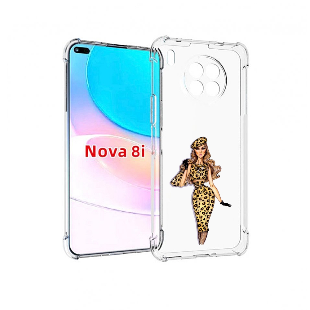 

Чехол бампер MyPads леопардовое платье женский для Huawei Nova 8, Прозрачный, Tocco