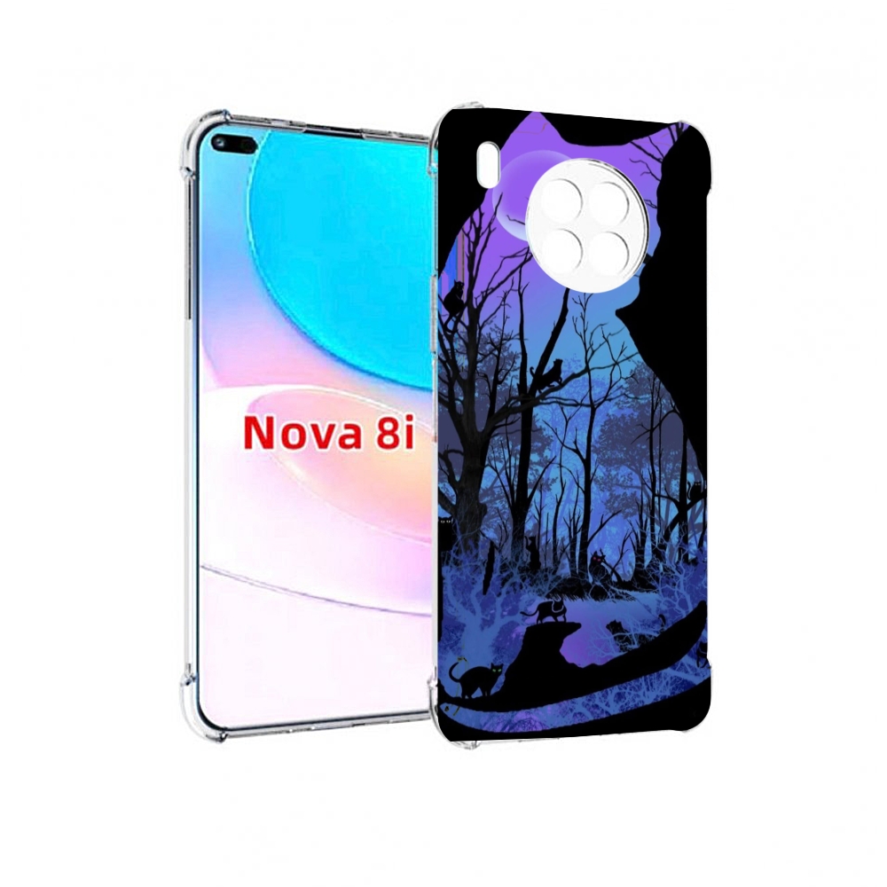 

Чехол бампер MyPads лес внутри кота для Huawei Nova 8i, Прозрачный, Tocco