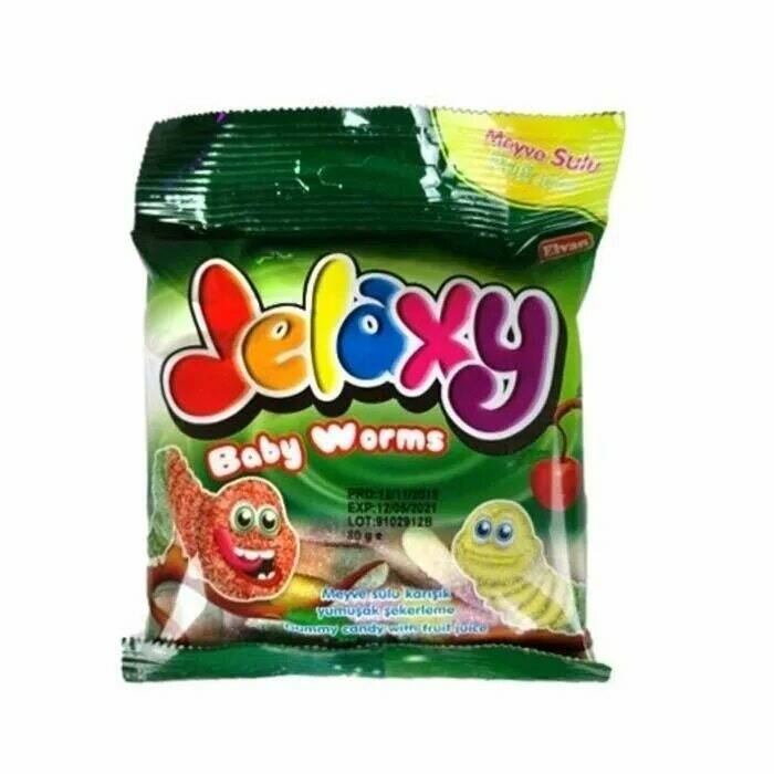 

Мармелад жевательный Jelaxy Worms червячки кисло-сладкие, 80 г
