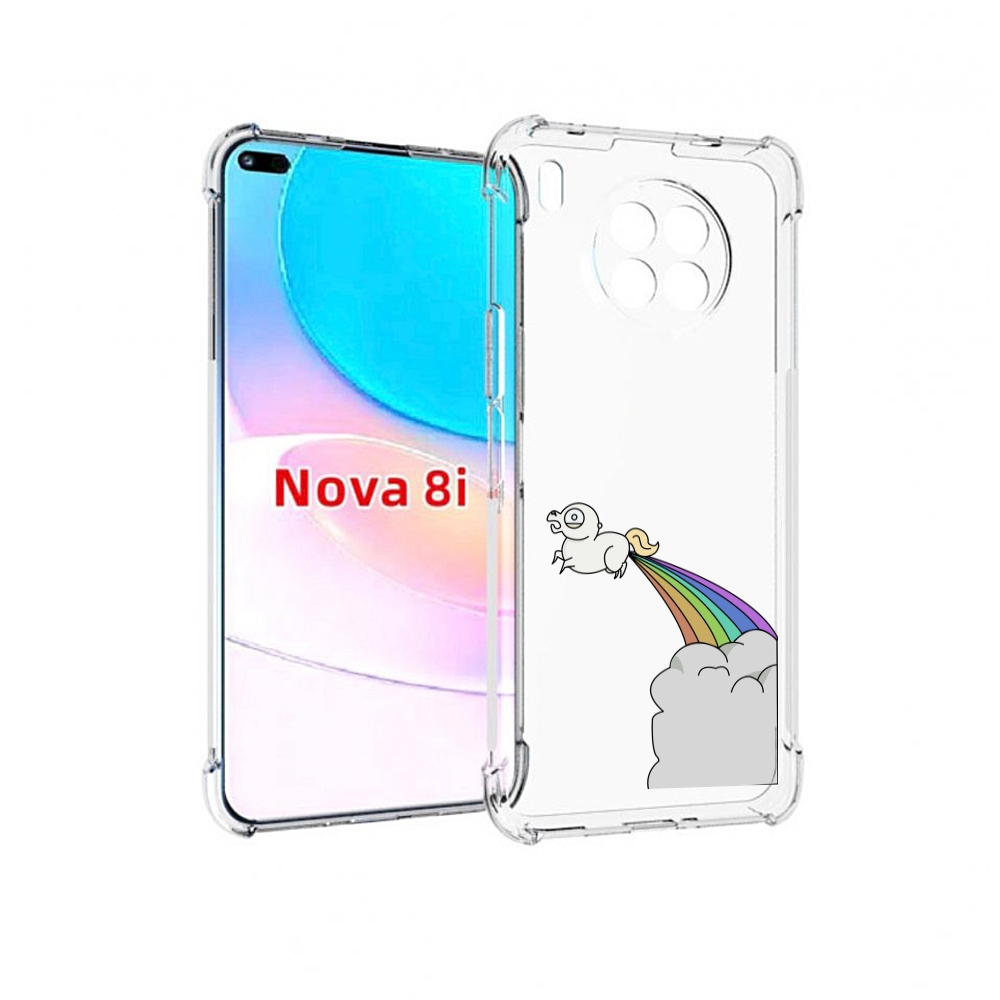 

Чехол бампер MyPads летающее-пони детский для Huawei Nova 8i, Прозрачный, Tocco