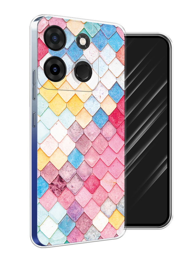 

Чехол Awog на Infinix Smart 7 Plus "Нежные ромбики", Красный, 3103950-4