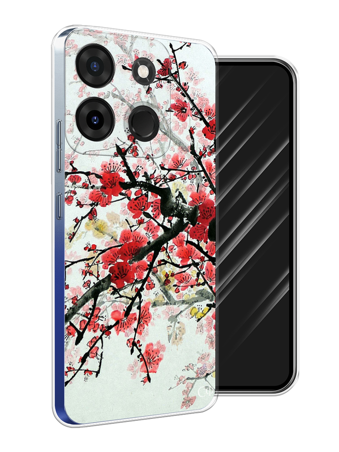

Чехол Awog на Infinix Smart 7 Plus "Сакура", Розовый;черный, 3103950-4