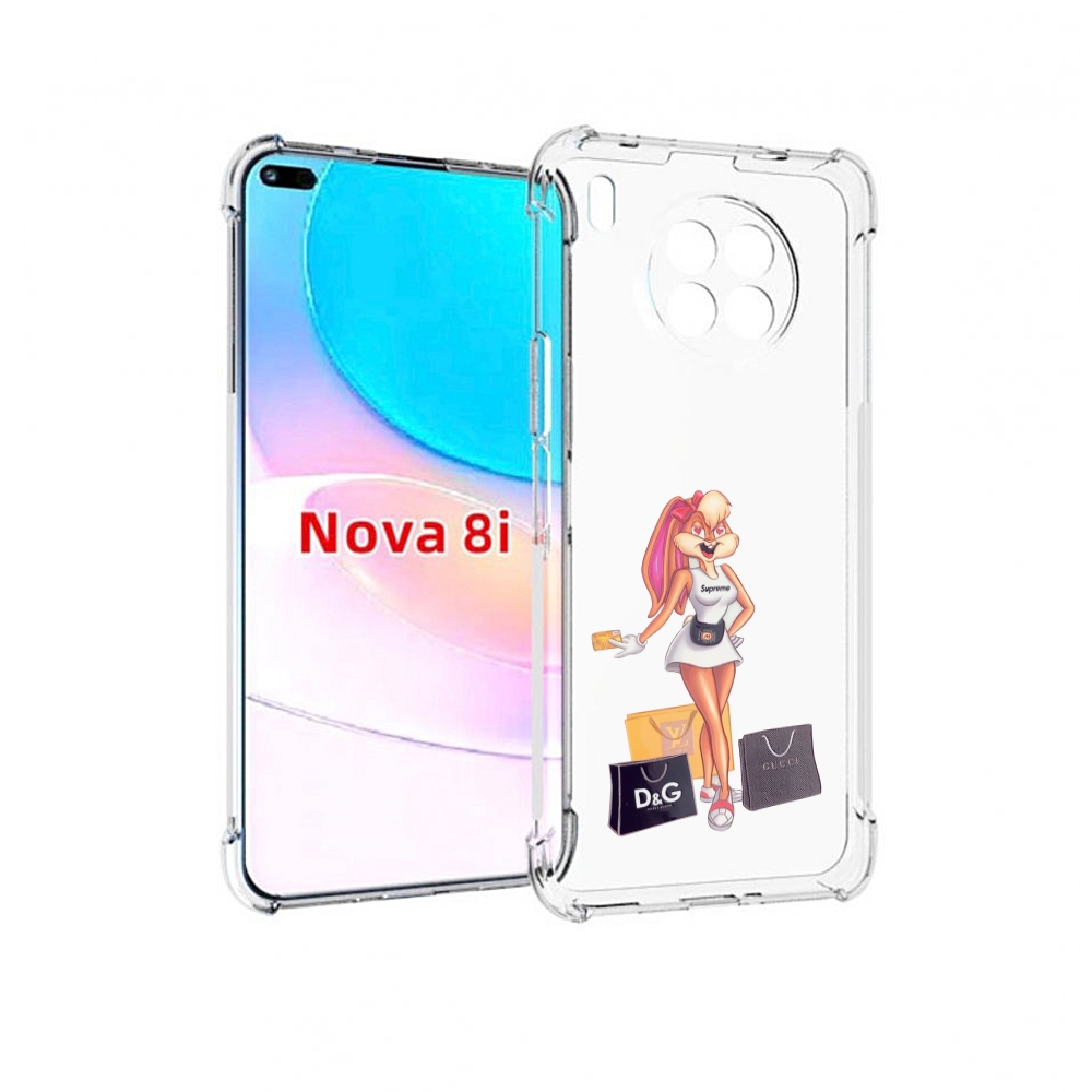 

Чехол бампер MyPads модница-зайка женский для Huawei Nova 8i, Прозрачный, Tocco