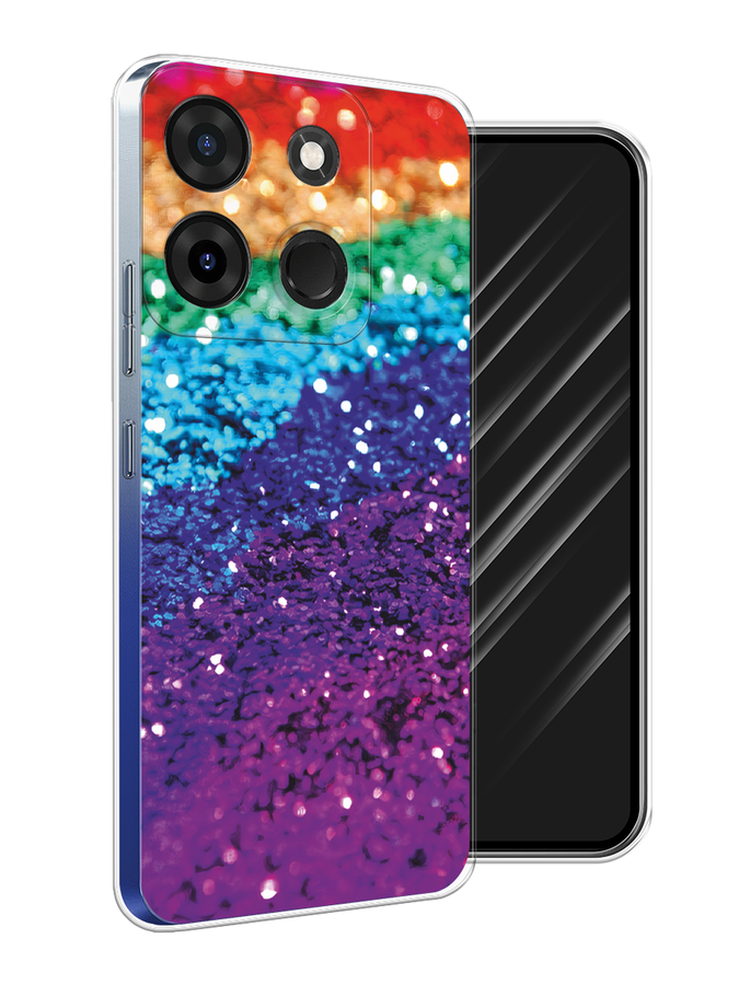 

Чехол Awog на Infinix Smart 7 Plus "Блестящая радуга рисунок", Разноцветный, 3103950-3