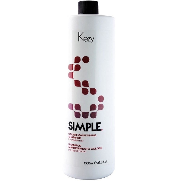 Купить Шампунь KEZY для поддержания цвета окрашенных волос с биотином и пантенолом 1000мл, SIMPLE
