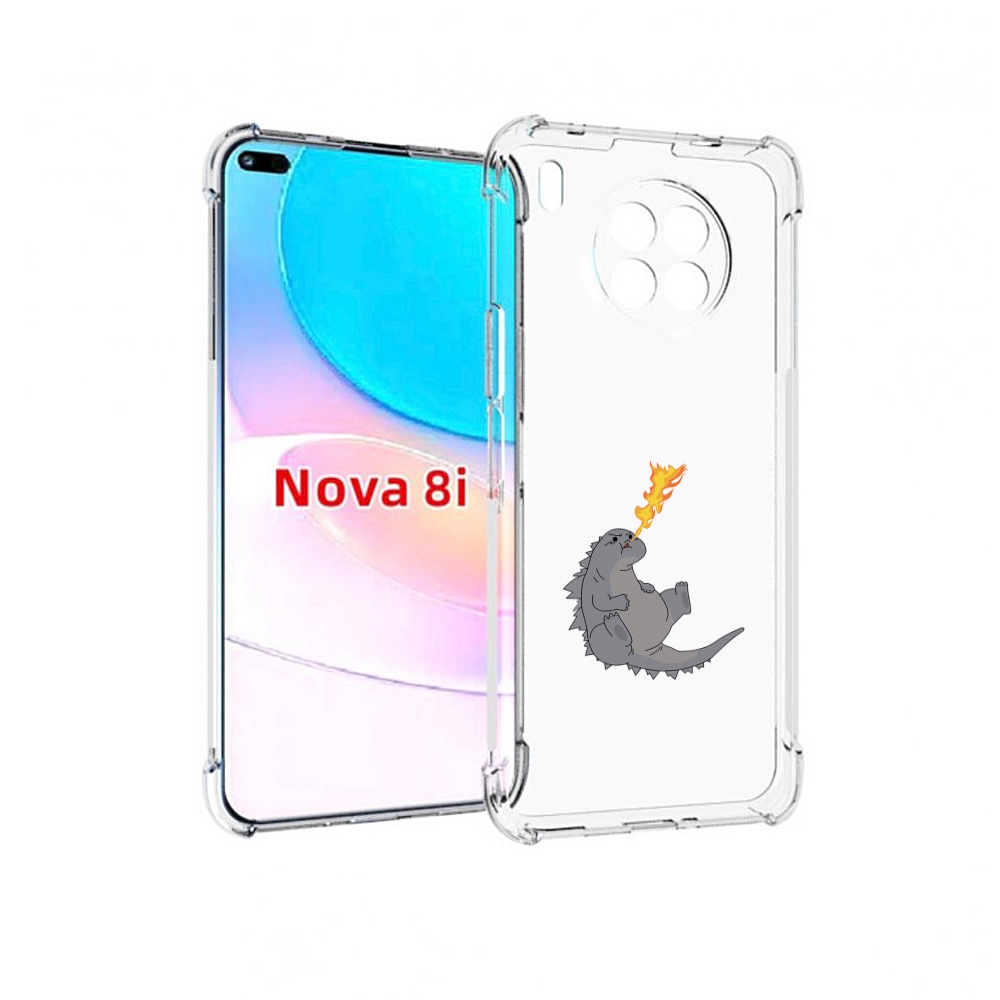 

Чехол бампер MyPads огнедышащий-дракончик для Huawei Nova 8i, Прозрачный, Tocco