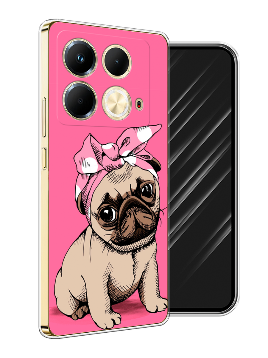 

Чехол Awog на Infinix Note 40 "Dog Pin-Up", Розовый;бежевый, 3105850-1