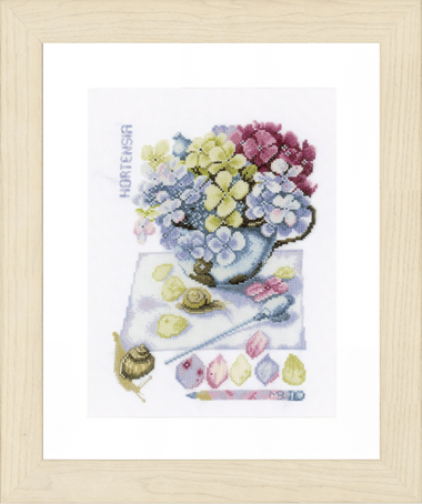 

Набор для вышивания на аиде LANARTE "Hortensia", арт.PN 0154329
