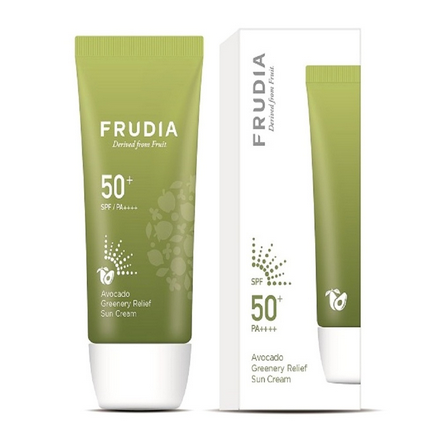 Солнцезащитный крем для лица Frudia Avocado SPF50+ восстанавливающий, с авокадо, 50 г солнцезащитный крем frudia