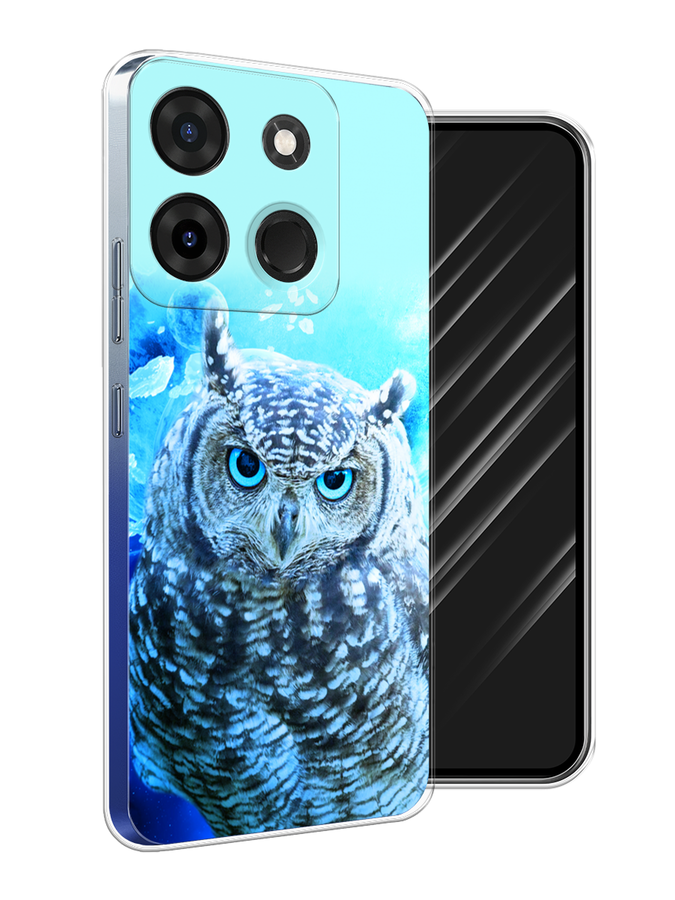 

Чехол Awog на Infinix Smart 7 Plus "Сова арт 7", Синий;голубой, 3103950-1