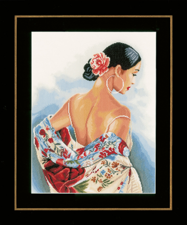

Набор для вышивания на аиде LANARTE "Flower scarf", арт.PN 0154992