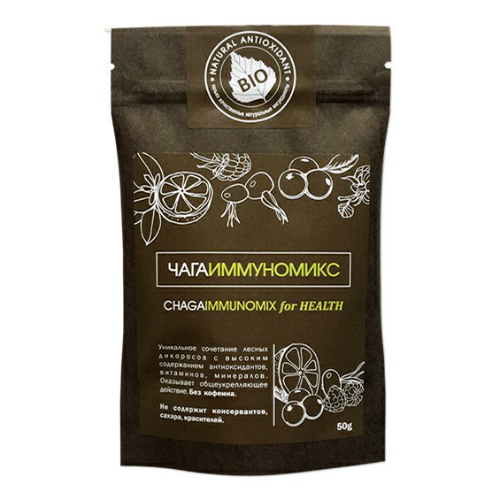 

Кофейный напиток Chaga For Health Чага иммуномикс 50 г