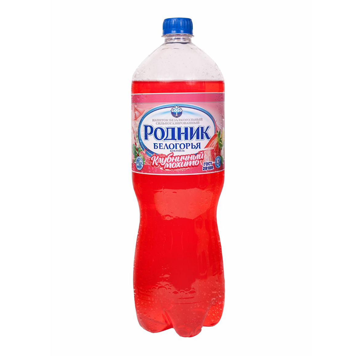 

Газированный напиток Родник Белогорья Коктейль клубничный мохито сильногазированный 1,5 л