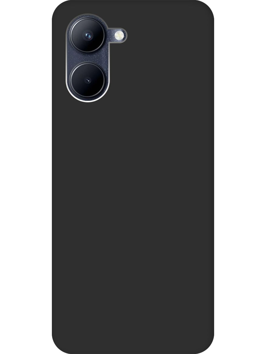 

Силиконовый чехол на Realme C33 матовый черный, 766400413