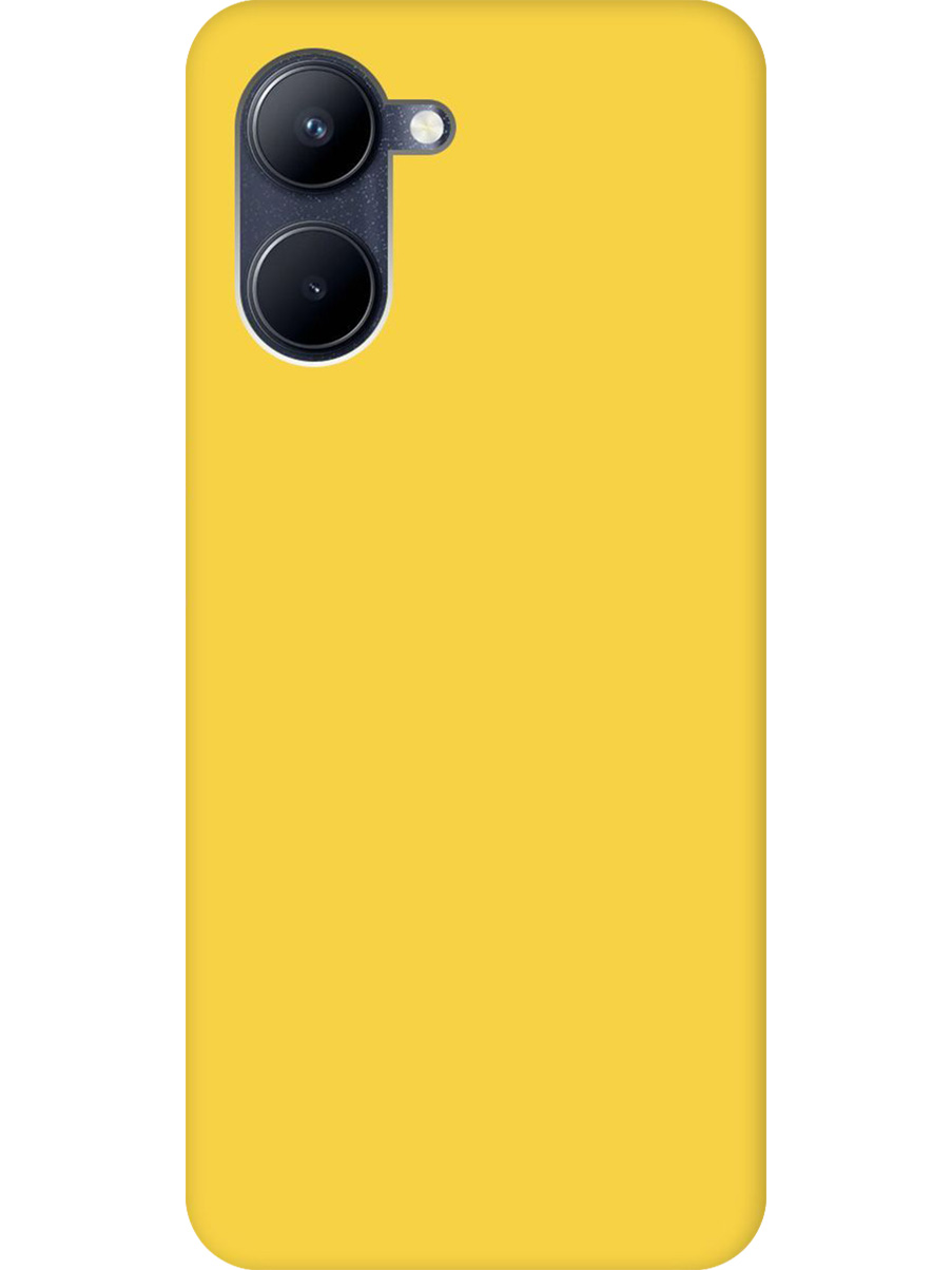 

Силиконовый чехол на Realme C33 матовый желтый, 766400421