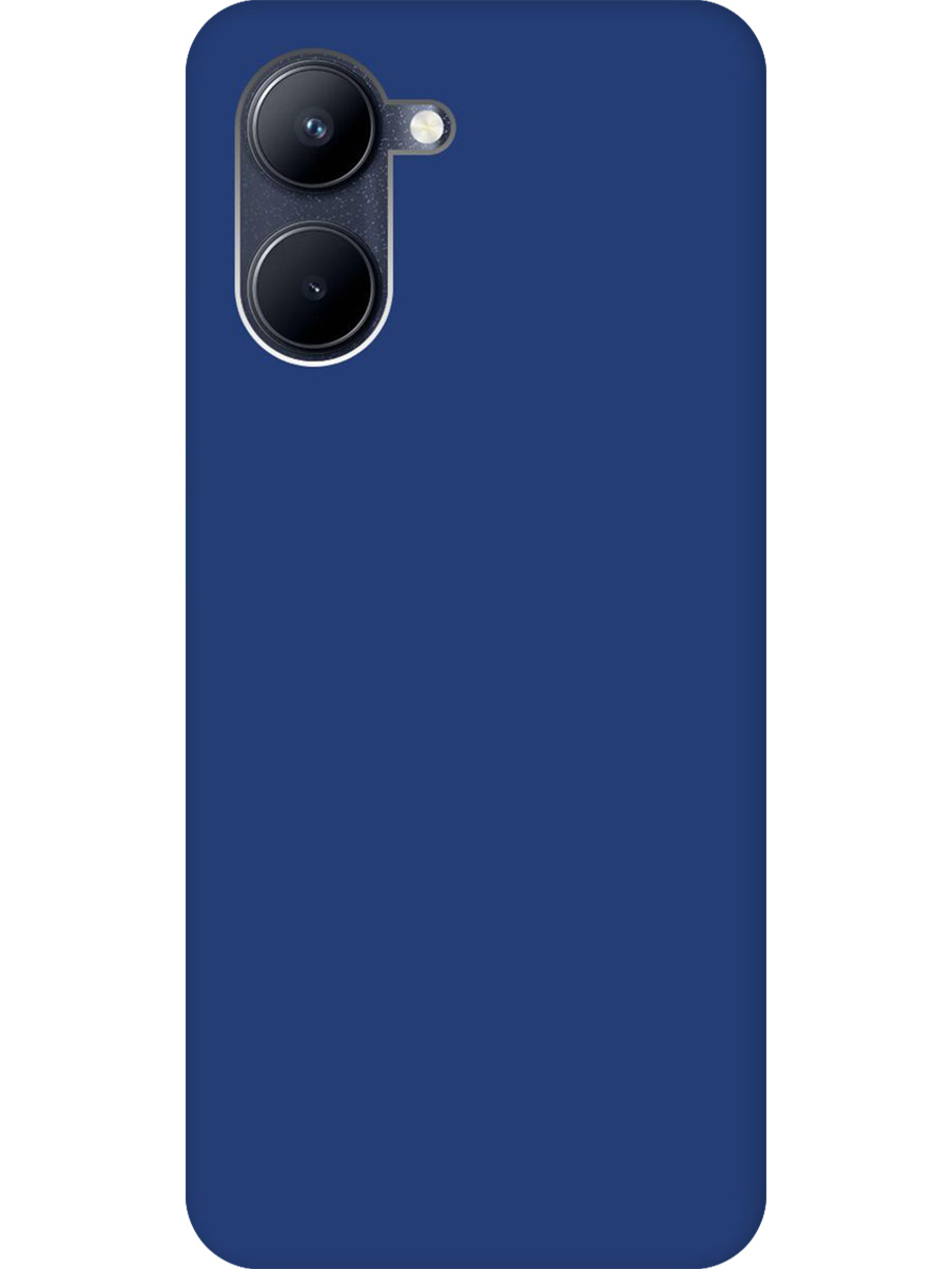 

Силиконовый чехол на realme C33 матовый синий, 766400413