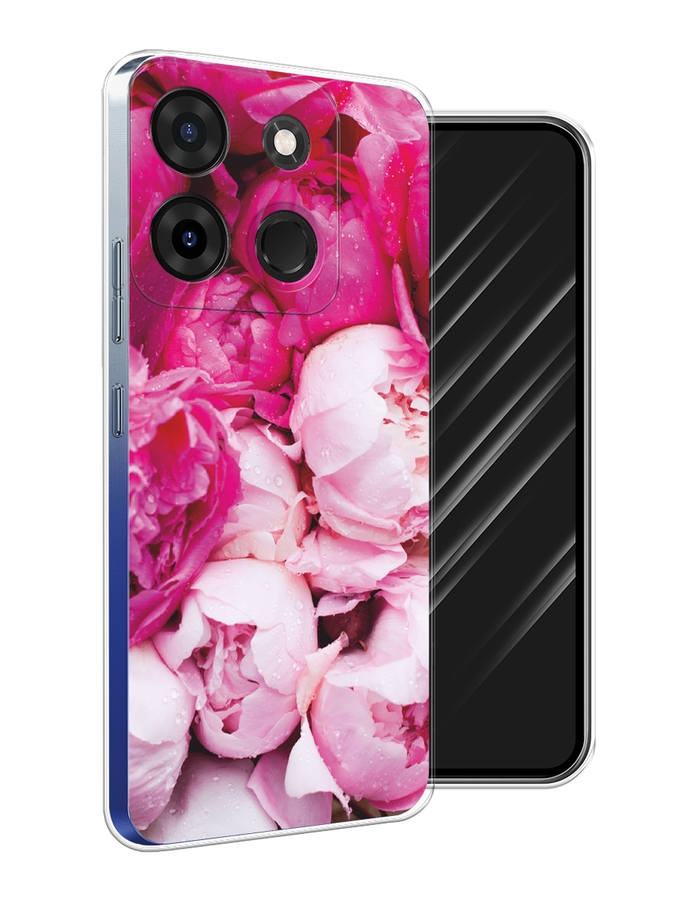 

Чехол Awog на Infinix Smart 7 Plus "Пионы розово-белые", Белый;розовый, 3103950-8