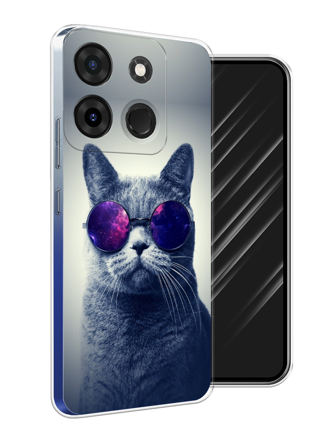 

Чехол Awog на Infinix Smart 7 Plus "Космический кот", Бордовый, 3103950-1