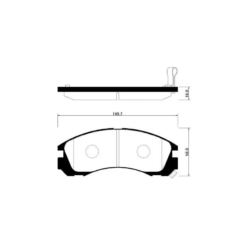 

Колодки тормозные дисковые передн MITSUBISHI: OUTLANDER 03-06, DIAMANTE 97-04, HSB HP0025