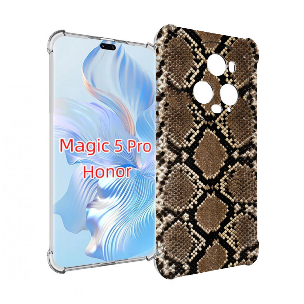 Чехол MyPads змеиная кожа для Honor Magic 5 Pro противоударный
