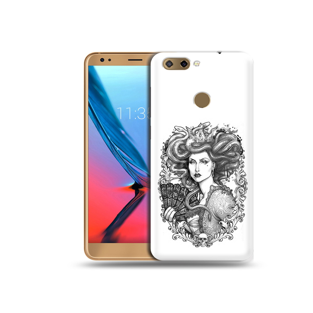 

Чехол MyPads Tocco для ZTE Blade V9 медуза черно белый (PT106427.464.472), Прозрачный, Tocco