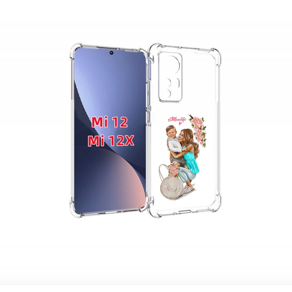 Чехол бампер MyPads Momlife для Xiaomi 12/Xiaomi 12X противоударный