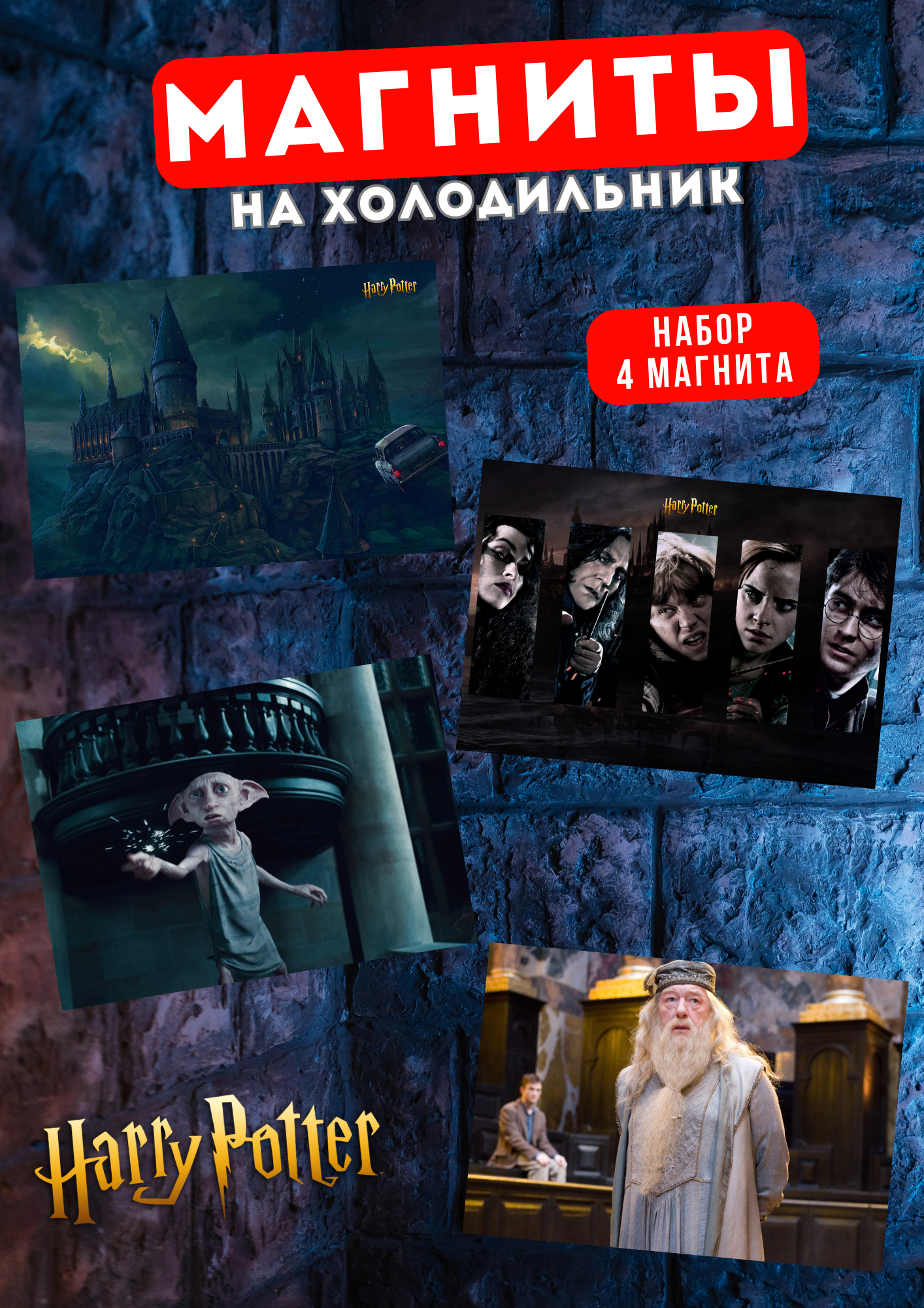 

Магнит на холодильник Магнитная история Гарри Поттер гп17