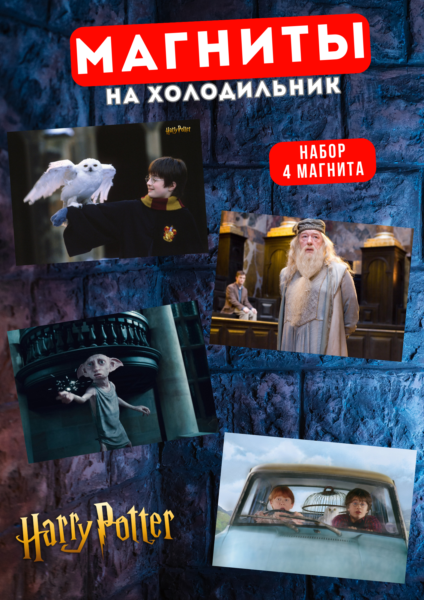 

Магнит на холодильник Магнитная история Гарри Поттер гп20