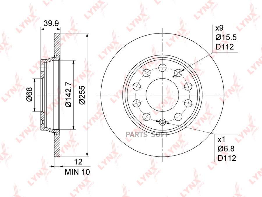 

Диск Торм.Задн.Audi A4 1.6-3.0 01-08 LYNXauto арт. BN-1196