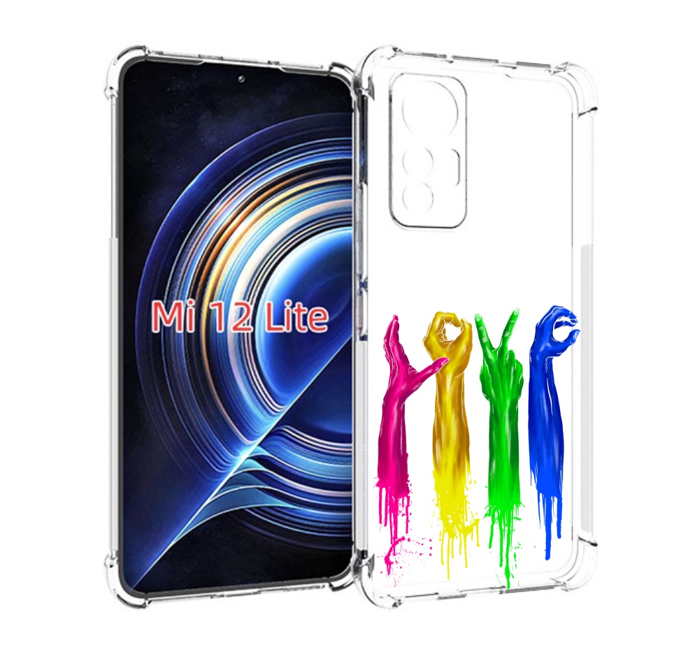 

Чехол MyPads яркие руки love для Xiaomi 12 Lite, Прозрачный, Tocco