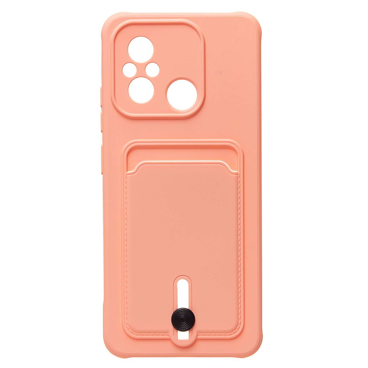 

Чехол Poco C55 22127PC95I, Xiaomi Redmi 12C 22120RN86G с картхолдером светло-розовый