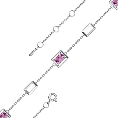 

Браслет с 3 корундами из серебра Алкор серебро 05-2994_0КДА-00, 05-2994_0КДА-00