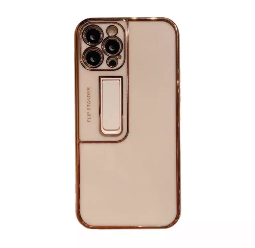 

Чехол силиконовый для iPhone 13 Pro (6.1), глянцевый с подставкой, X-CASE, розовый