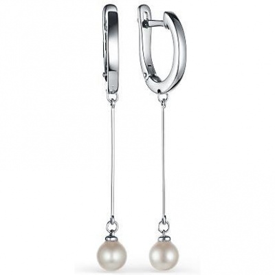 

Серьги с 2 жемчугом из серебра Алкор серебро 02-3070_0ЖСВ-00, 02-3070_0ЖСВ-00