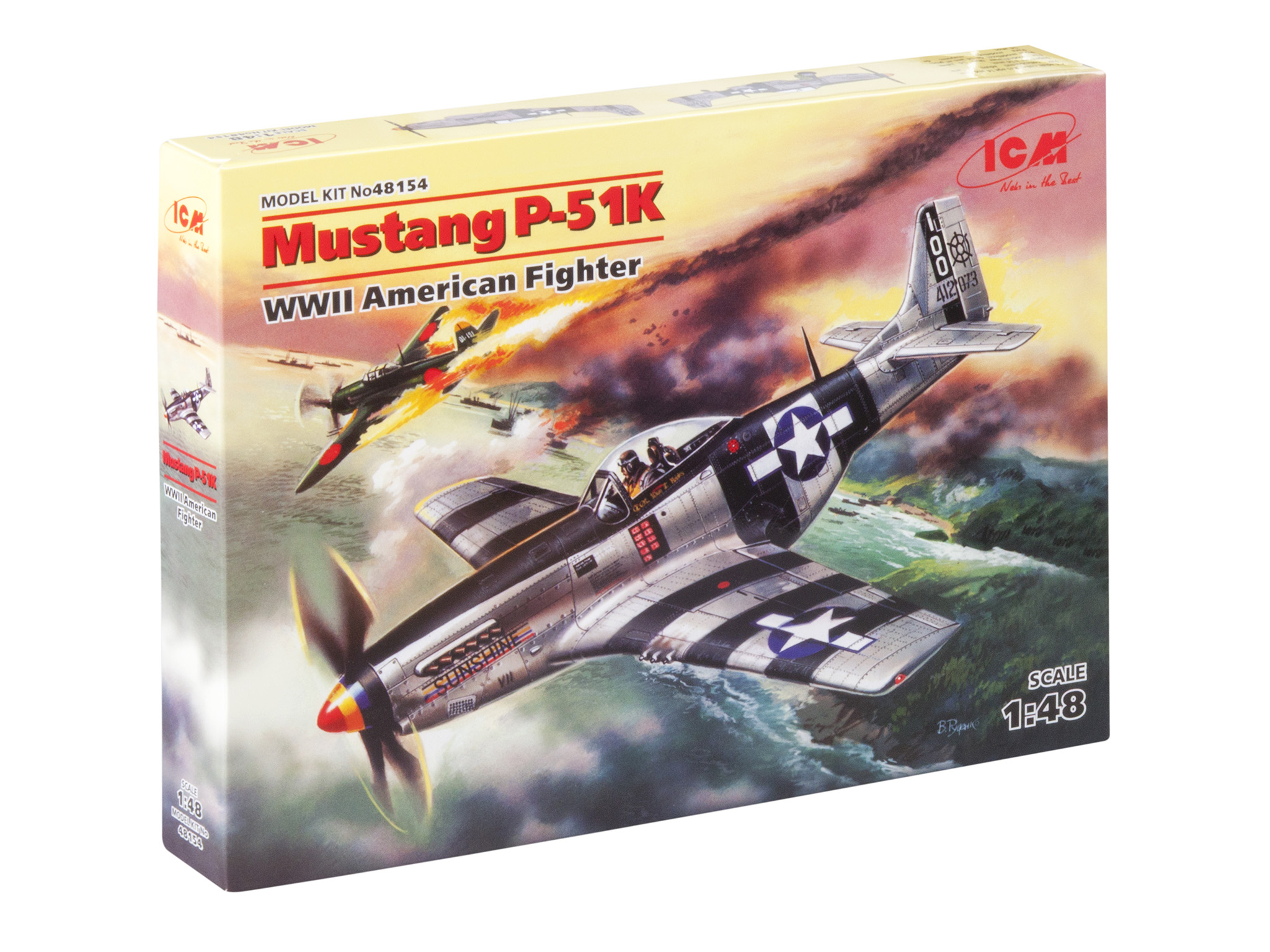 

Сборная модель ICM 1/48 Американский истребитель 2МВ Мустанг Р-51К 48154