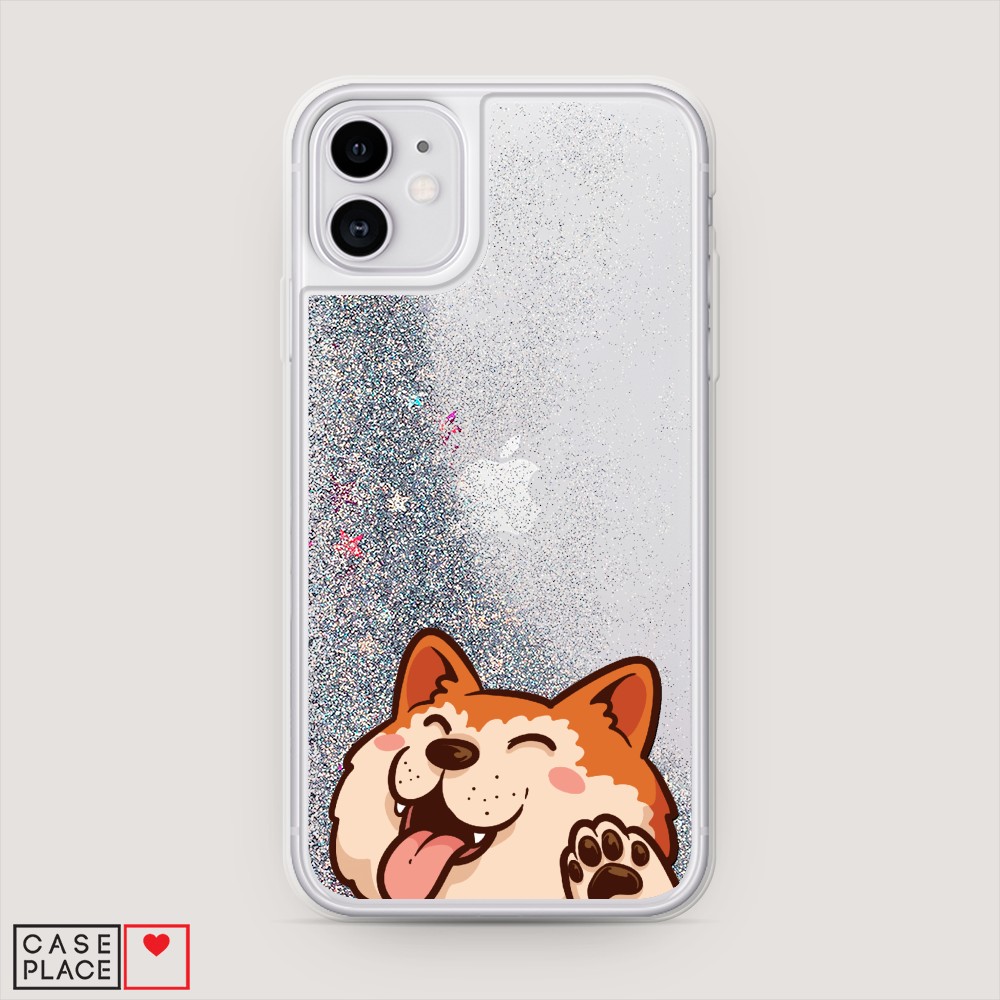 

Чехол Awog на Apple iPhone 11 / Айфон 11 "Акита-ину машет", Разноцветный, 12191-1