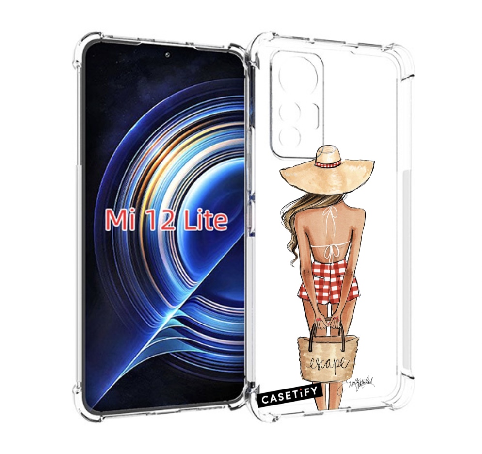 

Чехол MyPads CASETiFY женский для Xiaomi 12 Lite, Прозрачный, Tocco