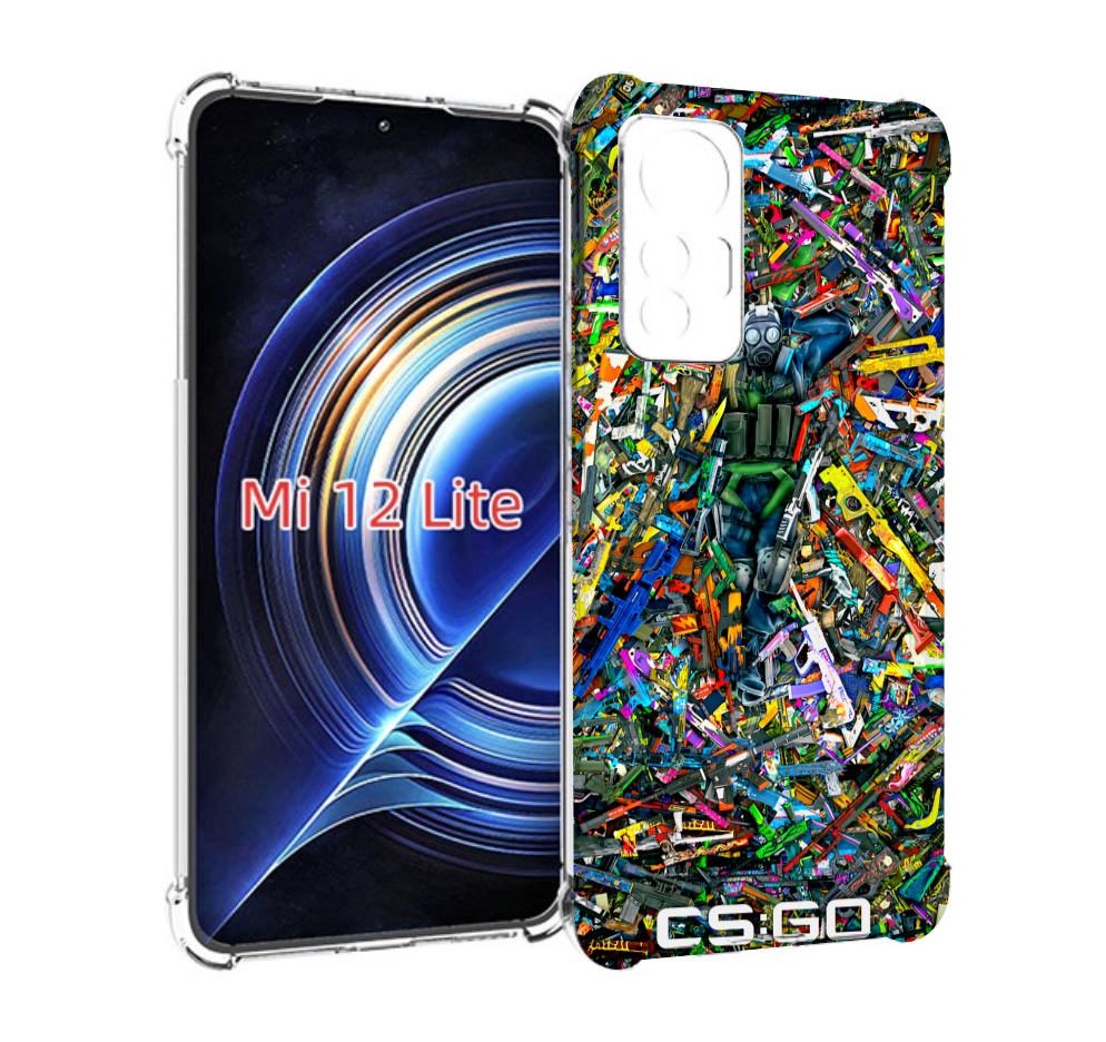 

Чехол MyPads CS GO guns skins мужской для Xiaomi 12 Lite, Прозрачный, Tocco