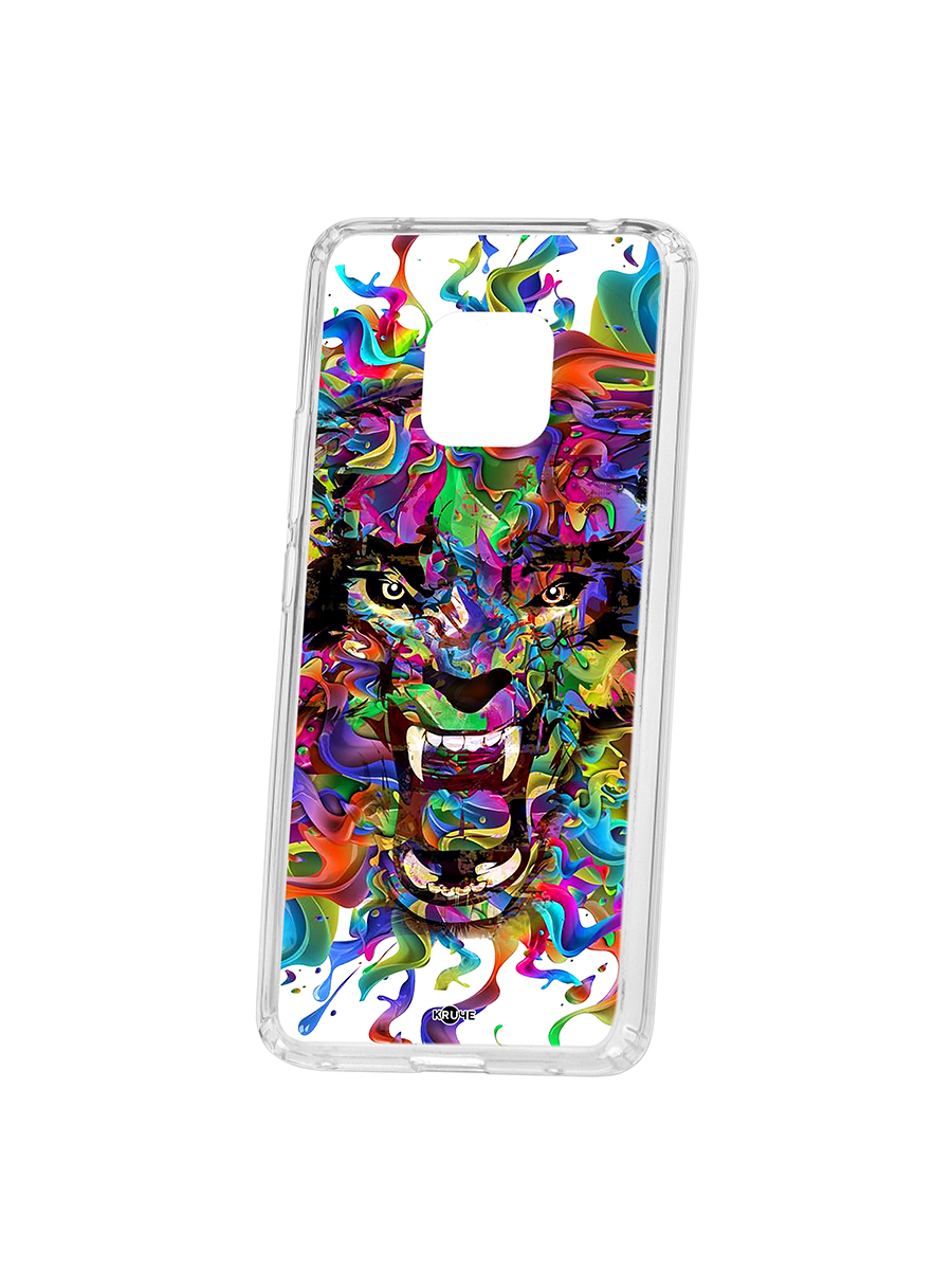 фото Чехол на huawei mate 20 pro kruche print colored beast кruче