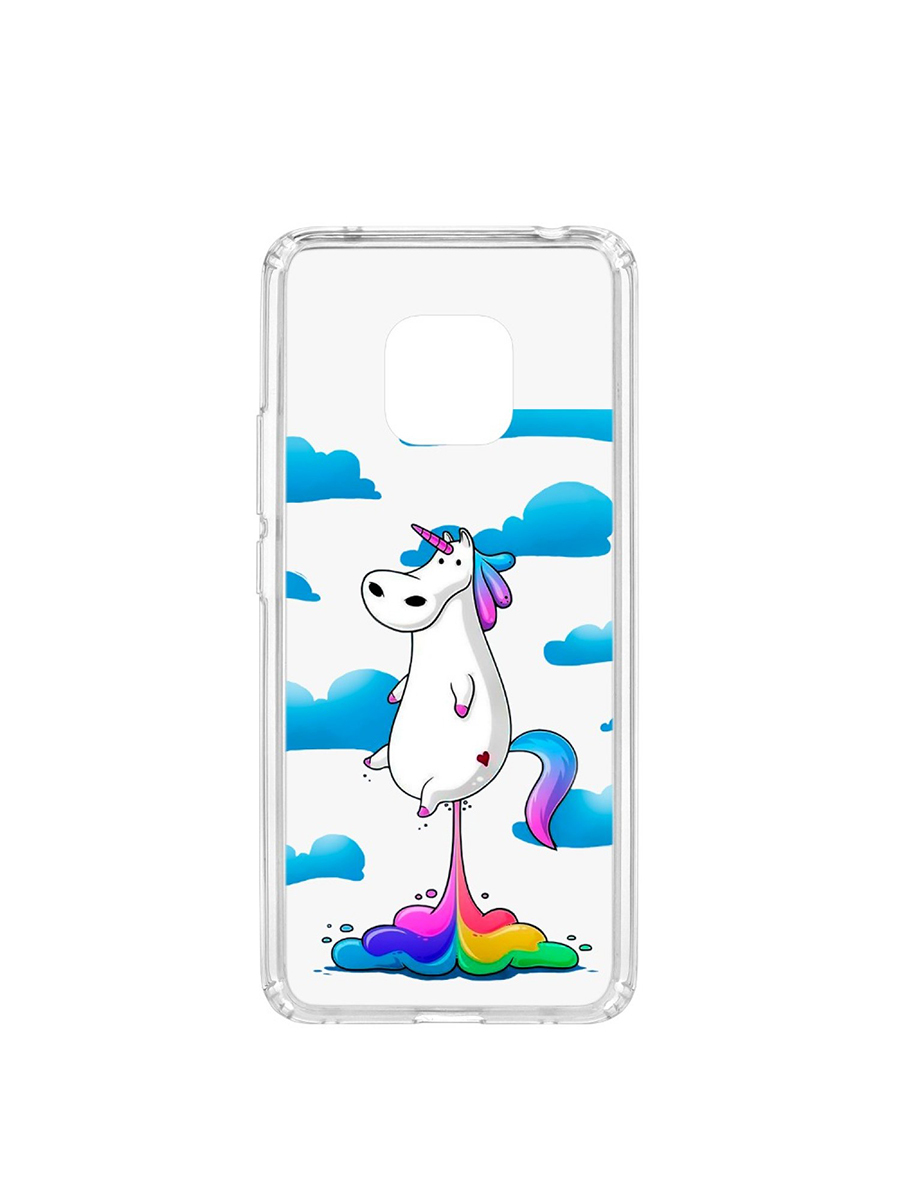 фото Чехол на huawei mate 20 pro kruche print flying unicorn кruче