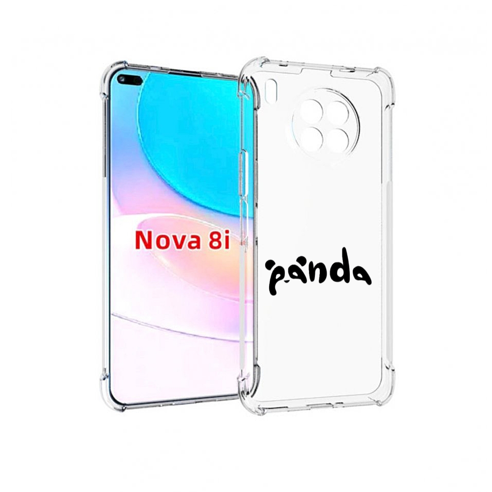 

Чехол бампер MyPads панда надпись для Huawei Nova 8i, Прозрачный, Tocco