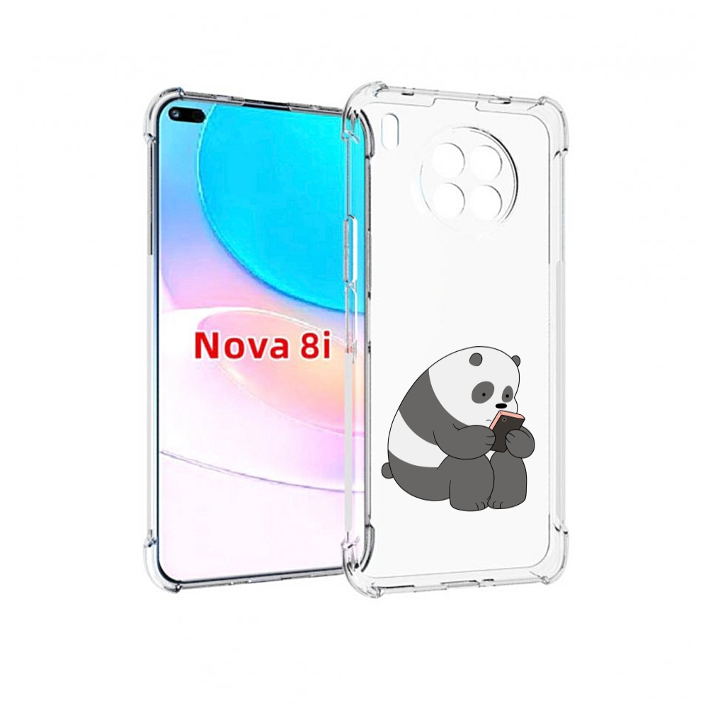 

Чехол бампер MyPads панда-в-телефоне для Huawei Nova 8i, Прозрачный, Tocco