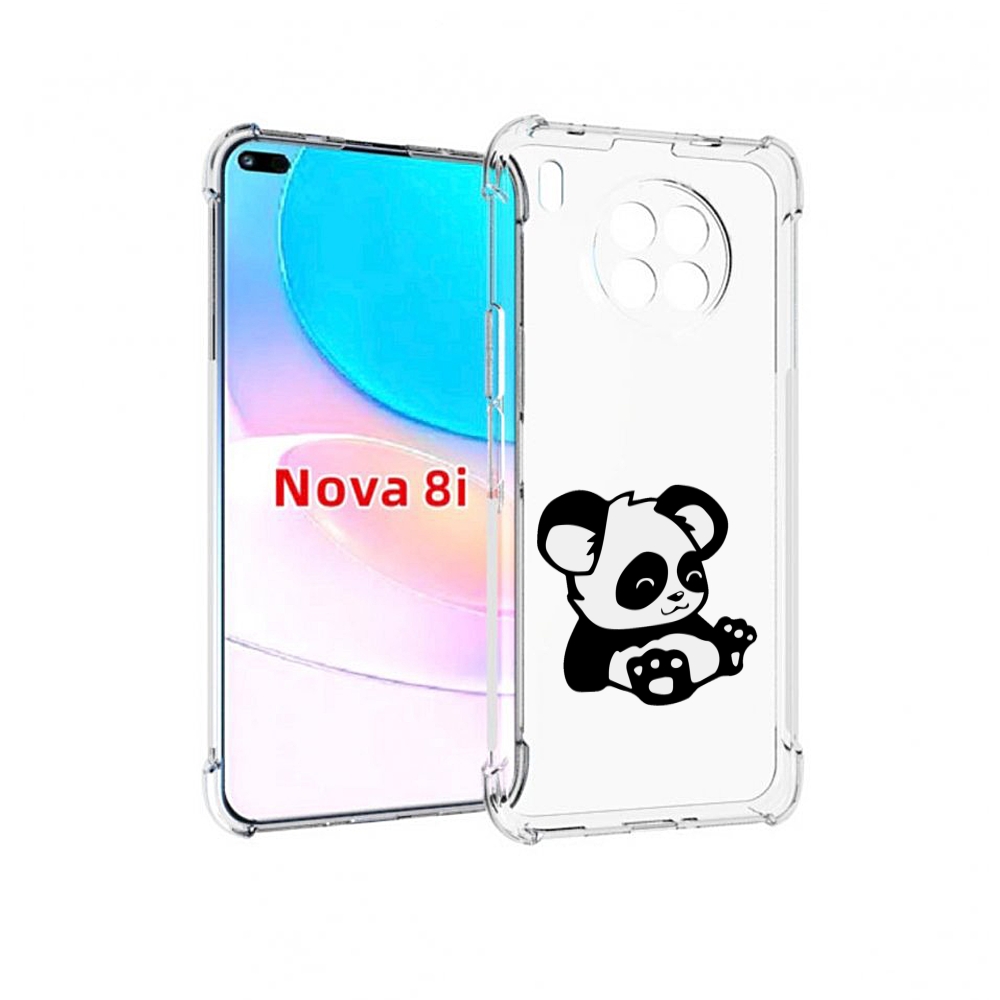 

Чехол бампер MyPads панда-детеныш детский для Huawei Nova 8i, Прозрачный, Tocco